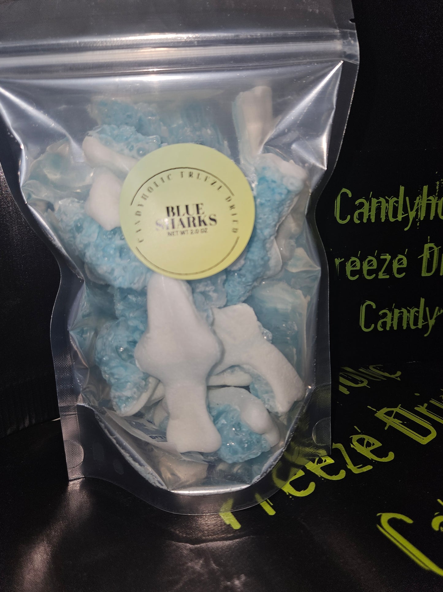 Freeze dried blue shark gummies