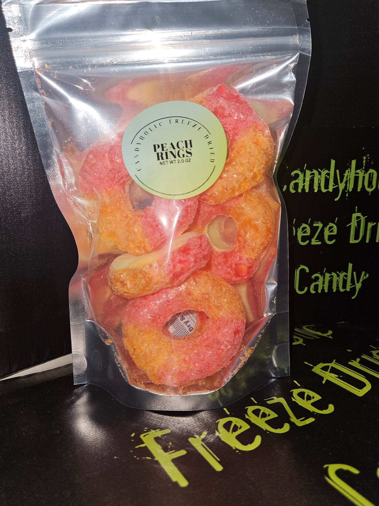 freeze dried peach rings